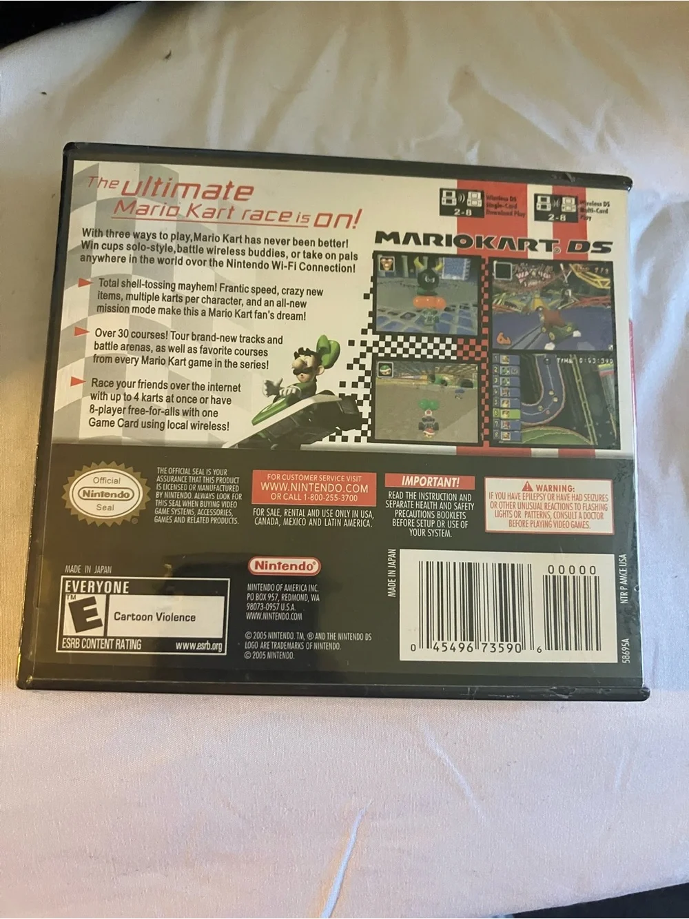 Nintendo Mario Kart DS - White & Red Game Case